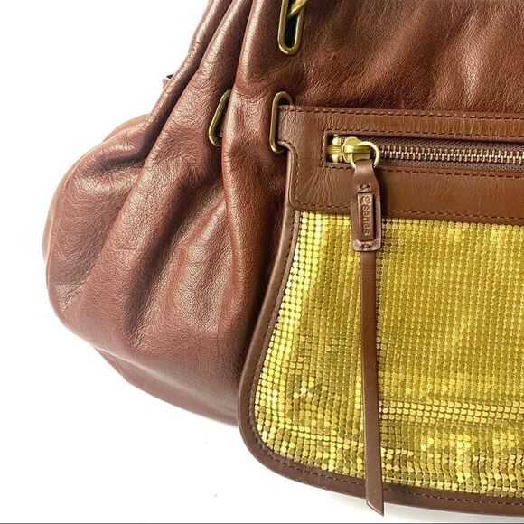 Cole Haan G Series Chocolate Leather Hobo Bag - Picture 4 of 15